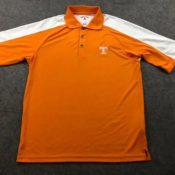 Tennessee Volunteers Polo Shirt Men Small Orange Spell Out Embroidered Logo - Picture 2 of 12